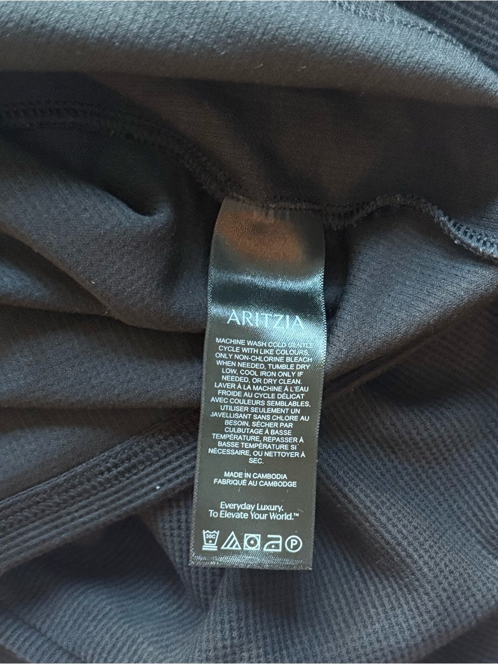 Aritzia TNA black waffle knit maxi casual dress - Picture 4 of 6